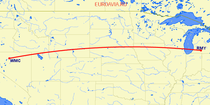 перелет Winnemucca — Марипоса на карте