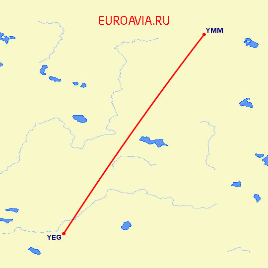 перелет Fort Mcmurray — Эдмонтон на карте