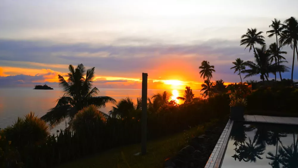 Закаты на пляжах Фиджи