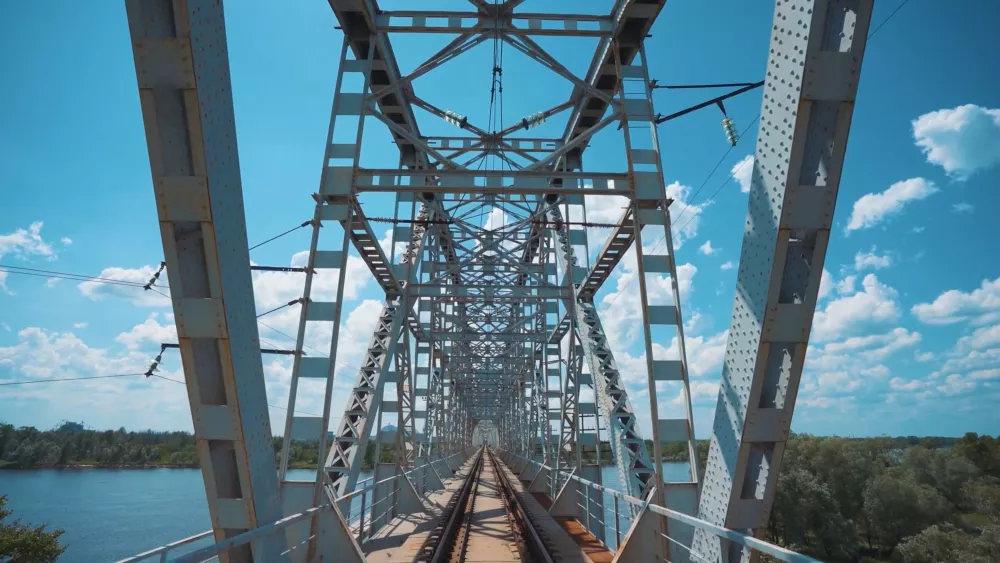 Железнодорожный мост через Припять на ЧАЭС